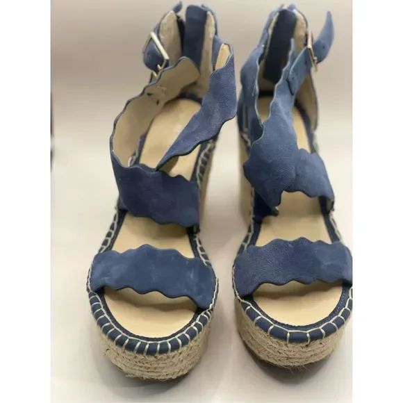 Marc Fisher Calita Platform Wedge blue size 6 M - Picture 3 of 7